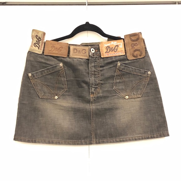 dolce gabbana denim skirt